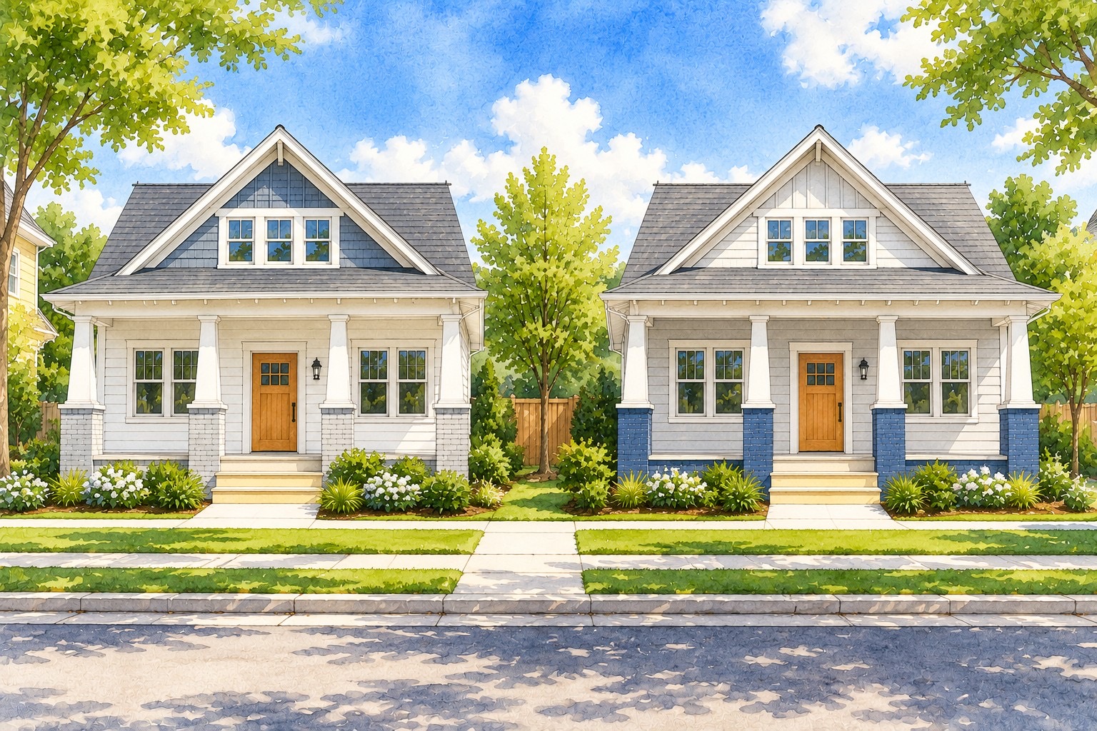 Front rendering for 1013 + 1015 NW 6th Place